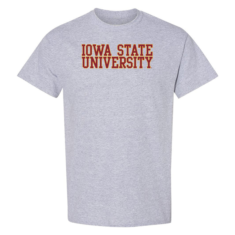 Iowa State Cyclones Basic Block T Shirt - Sport Grey