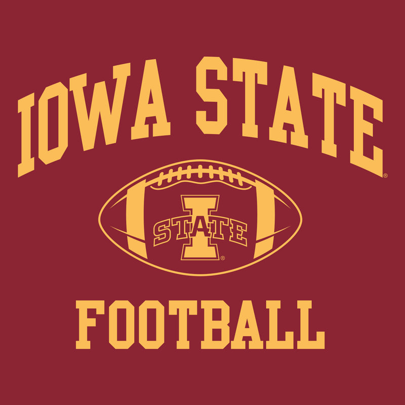 Iowa State University Cyclones Classic Football Arch Short Sleeve T Shirt - Cardinal