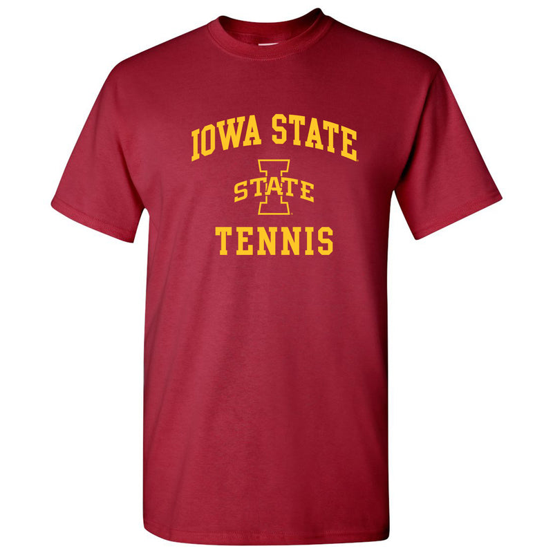 Iowa State University Cyclones Arch Logo Tennis Short Sleeve T Shirt - Cardinal