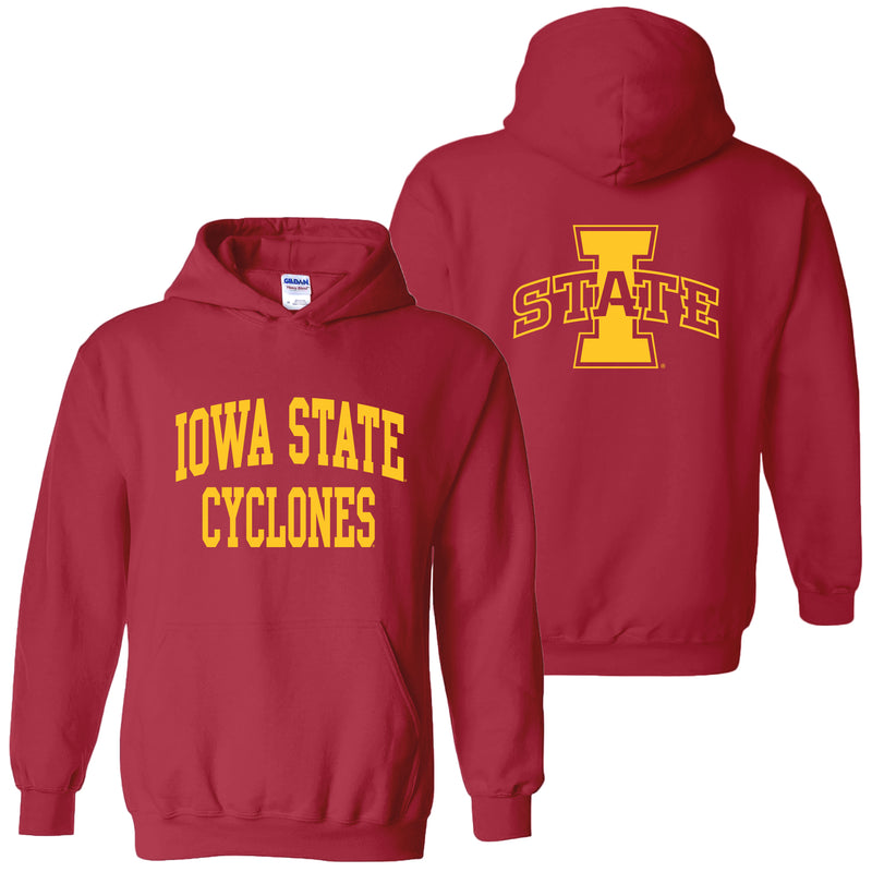 Iowa State University Cyclones Front Back Print Hoodie - Cardinal