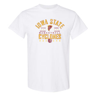 Iowa State University Cyclones Basketball Arch Stars Short Sleeve T Shirt - White