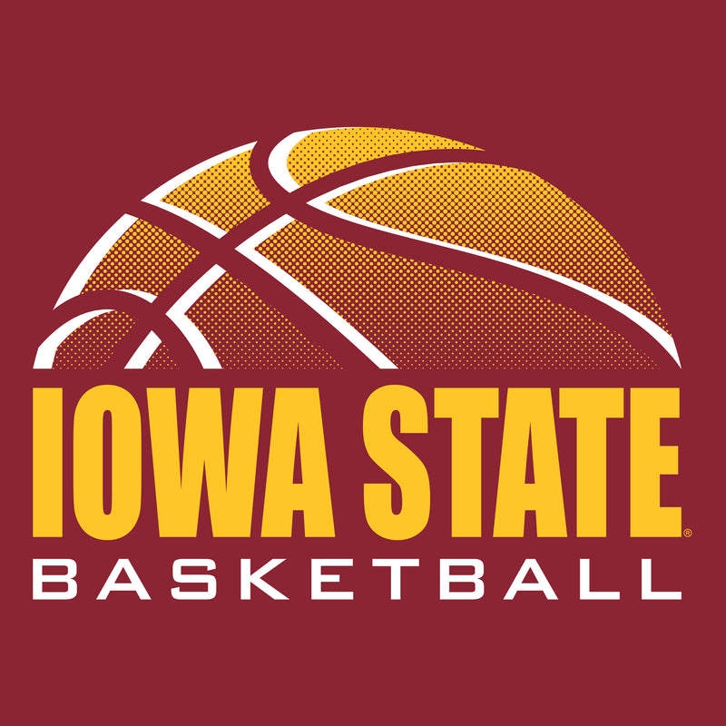 Iowa State University Cyclones Basketball Shadow Long Sleeve T Shirt - Cardinal