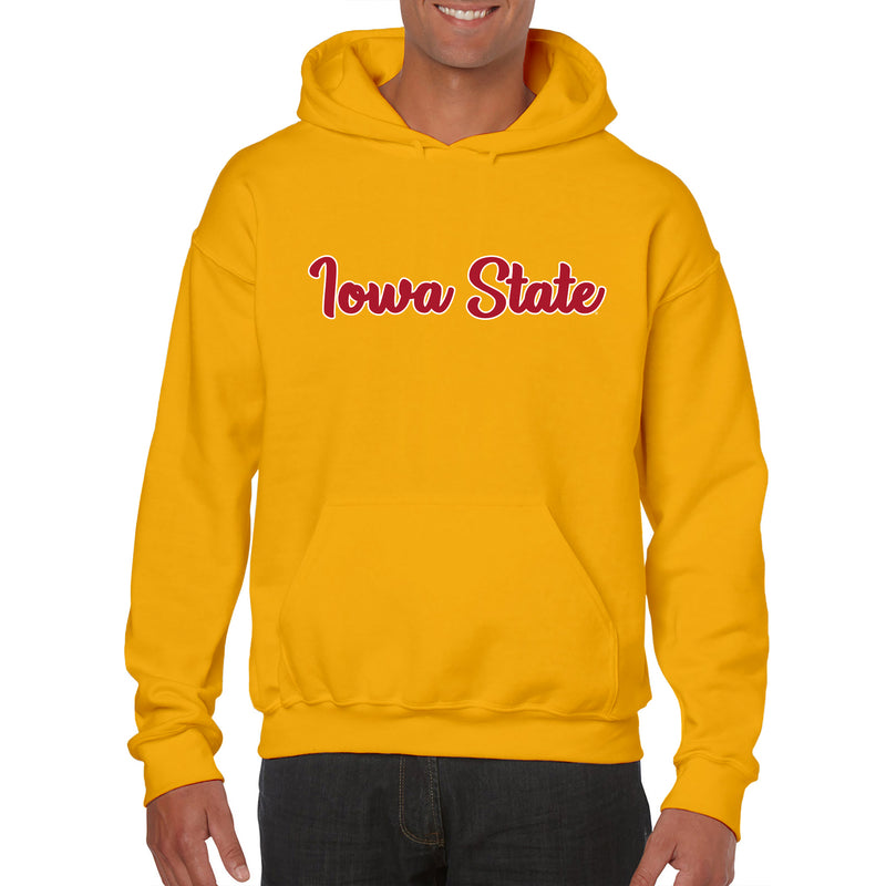 Iowa State University Cyclones Basic Script Heavy Blend Hoodie - Gold