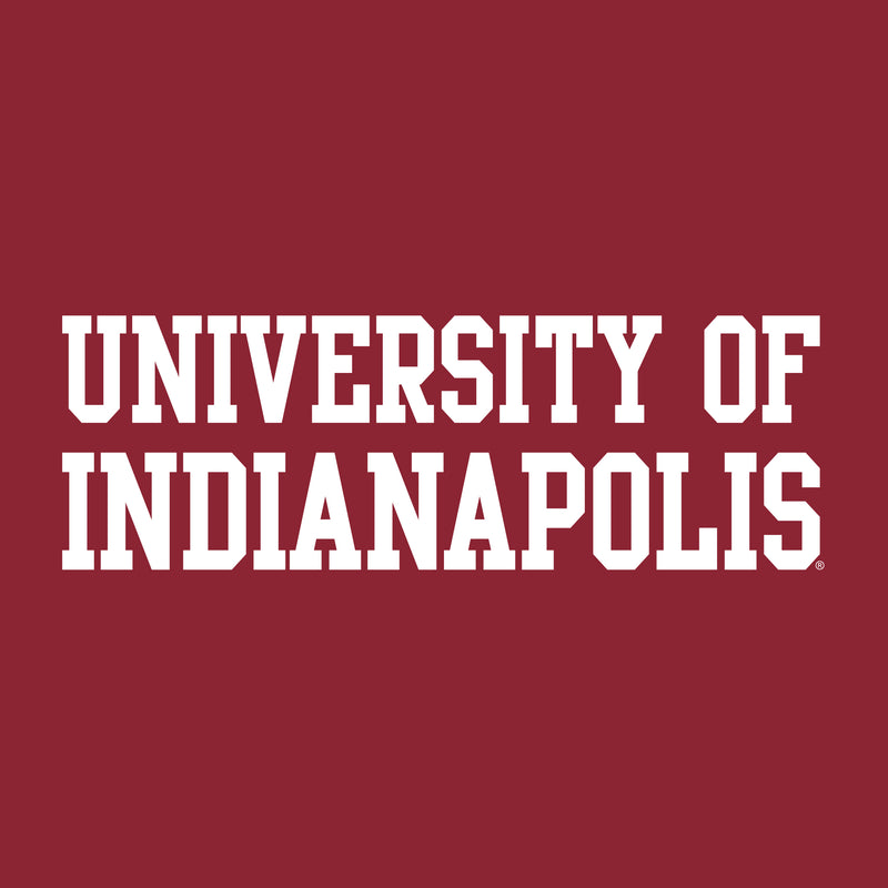 University of Indianapolis Greyhounds Basic Block Cotton Long Sleeve T-Shirt - Cardinal