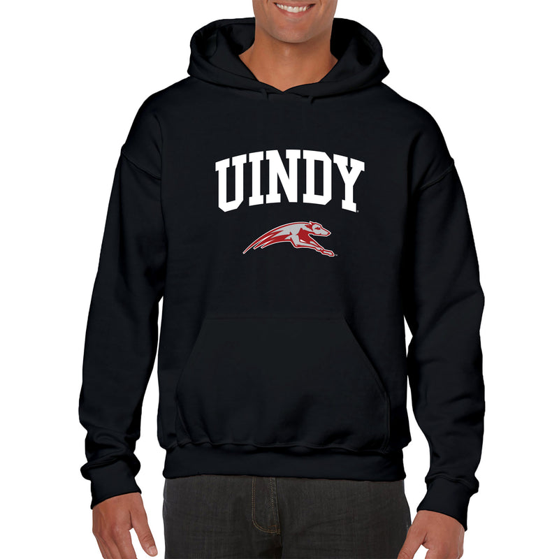 University of Indianapolis Greyhounds Arch Logo Cotton Hoodie - Black