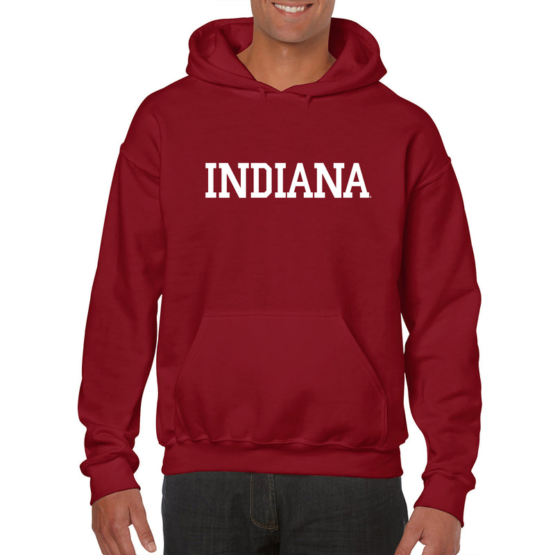Indiana University Hoosiers Basic Block Hoodie - Cardinal