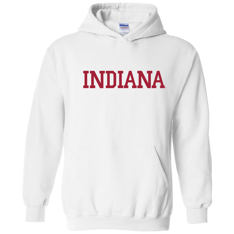 Indiana University Hoosiers Basic Block Hoodie - White