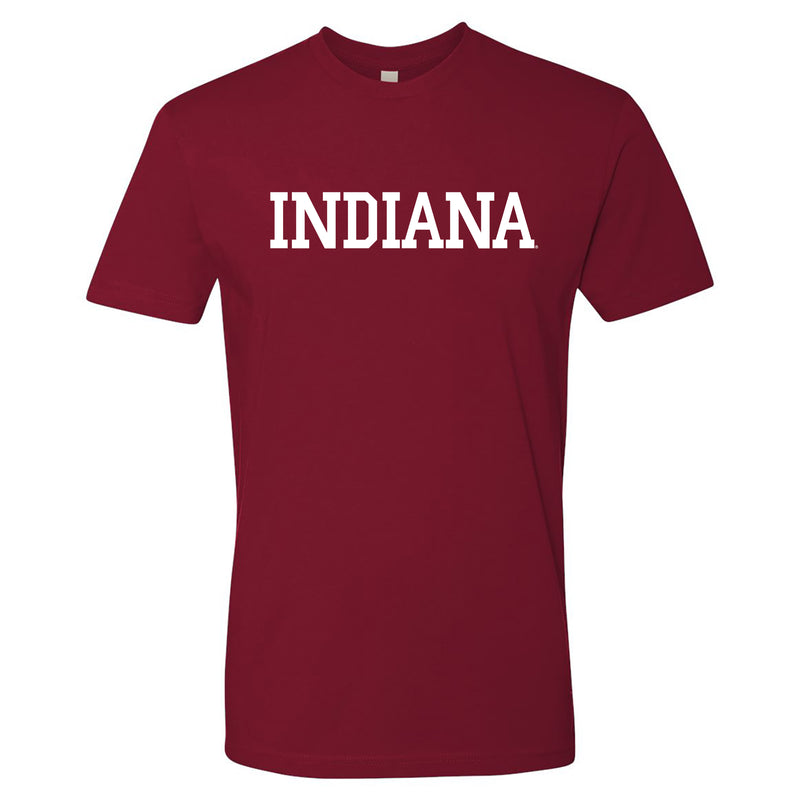 Indiana University Hoosiers Basic Block Next Level Short Sleeve T-Shirt - Cardinal