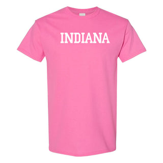 Indiana University Hoosiers Basic Block Short Sleeve T-Shirt - Azalea