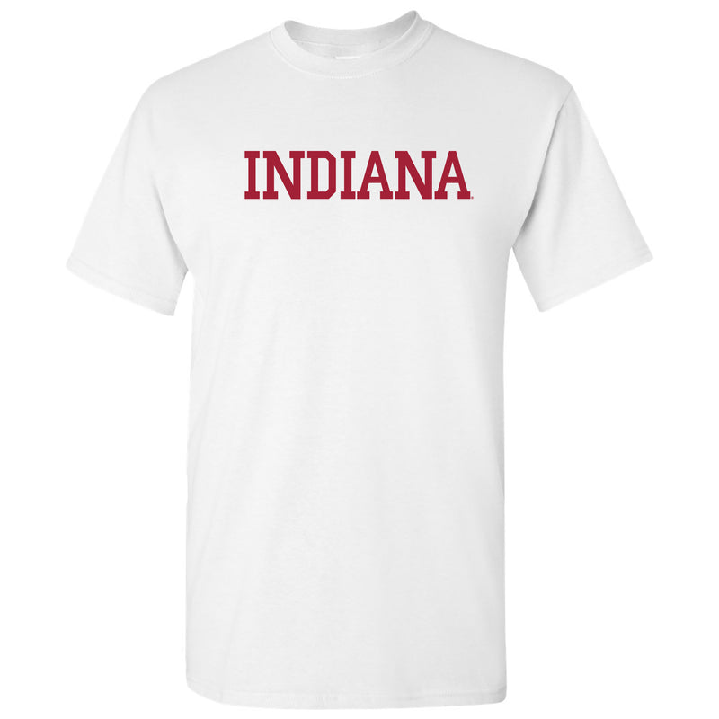 Indiana University Hoosiers Basic Block Short Sleeve T-Shirt - White