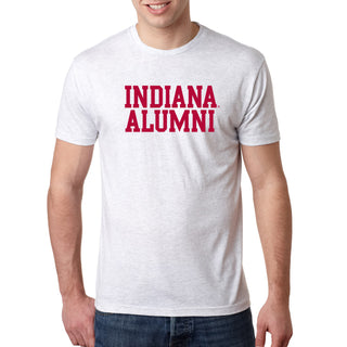 Indiana University Hoosiers Block Alumni Short Sleeve Triblend T-Shirt - Heather White