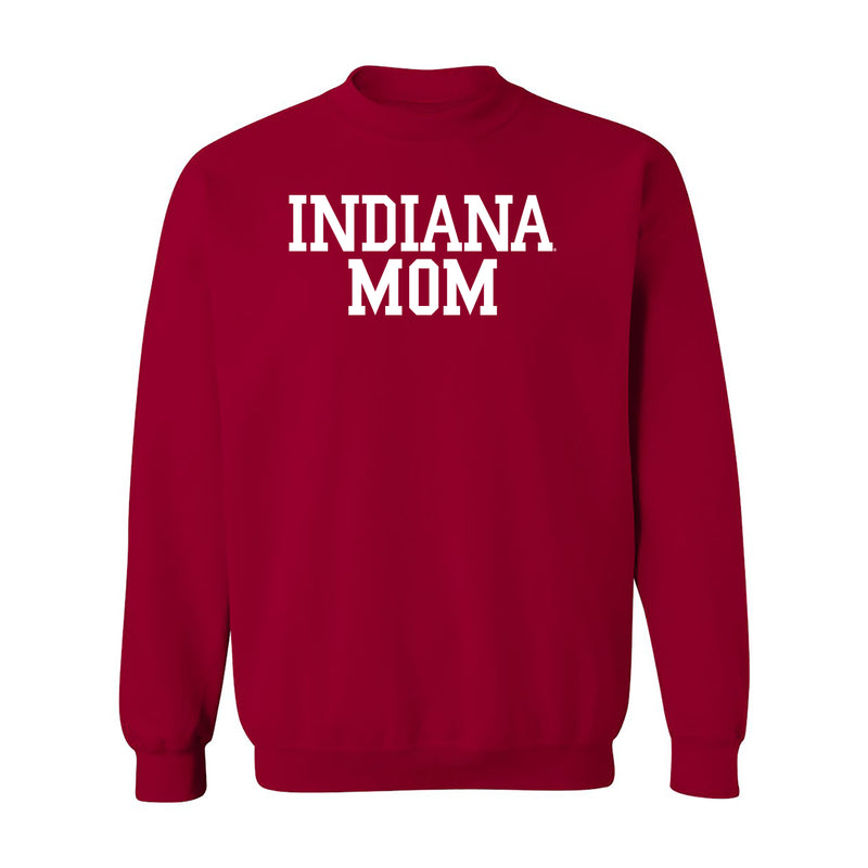 Indiana Hoosiers Basic Block Mom Crewneck Sweatshirt - Cardinal