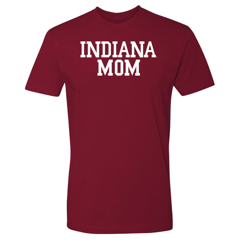 Indiana Hoosiers Basic Block Mom Premium Cotton T Shirt - Cardinal