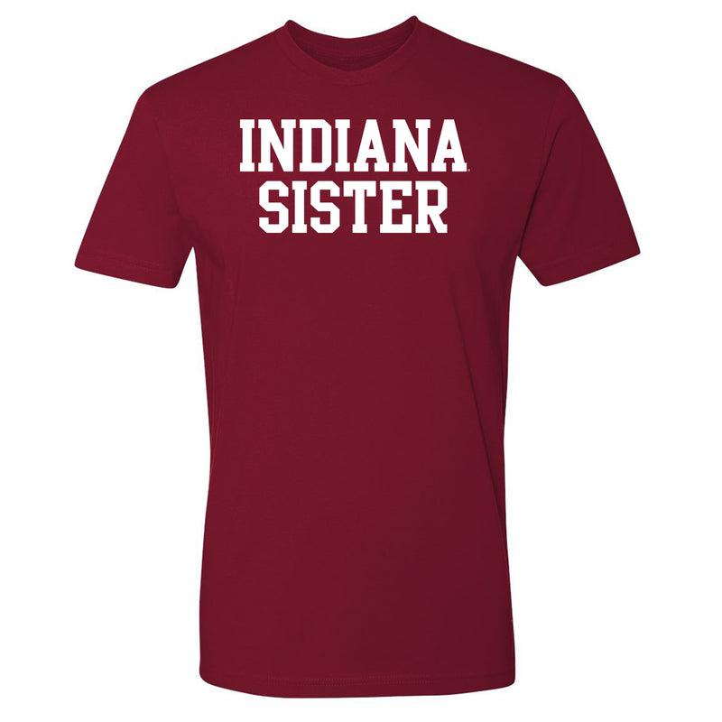 Indiana Hoosiers Basic Block Sister Premium Cotton T Shirt - Cardinal
