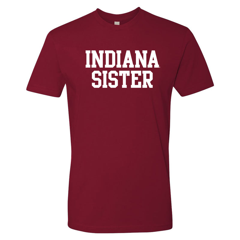 Indiana University Hoosiers Basic Block Sister Premium T-Shirt - Cardinal