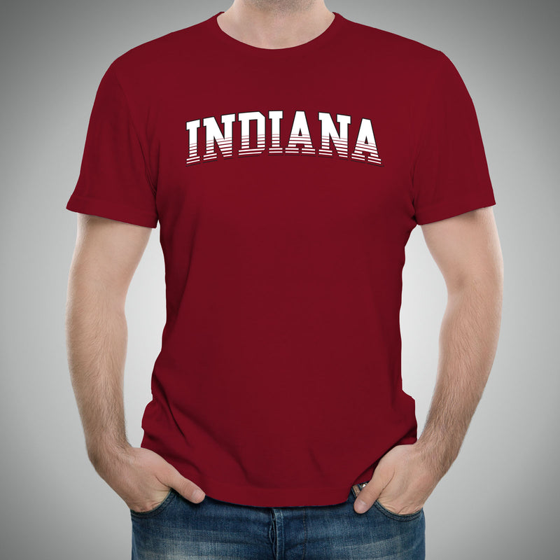 Indiana University Hoosiers Arch Fade Next Level Short Sleeve T-Shirt - Cardinal