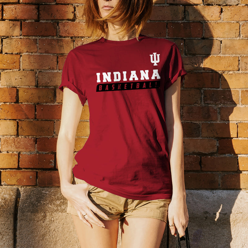 Indiana University Hoosiers Basketball Slant Short Sleeve T-Shirt - Cardinal