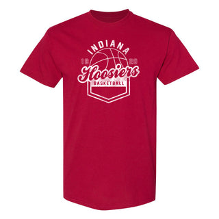 Indiana University Hoosiers Basketball Shield Short Sleeve T-Shirt - Cardinal