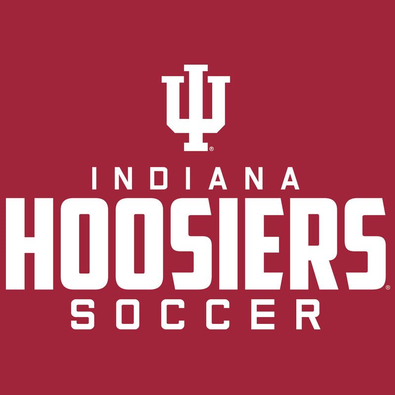 Indiana University Hoosiers Mascot Wordmark Soccer Short Sleeve T Shirt - Cardinal