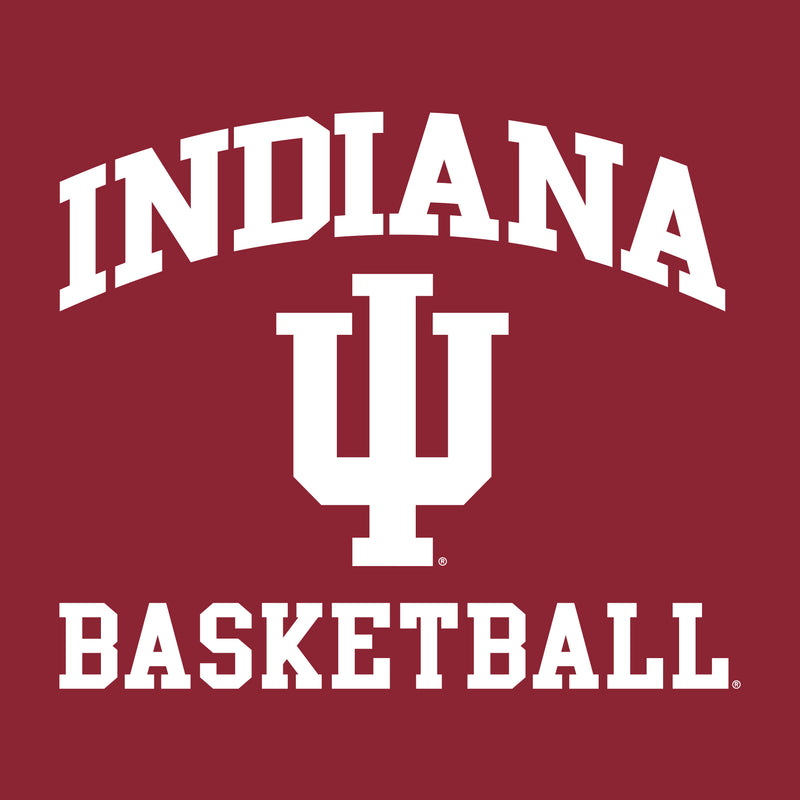 Indiana University Hoosiers Arch Logo Basketball Short Sleeve T Shirt - Cardinal
