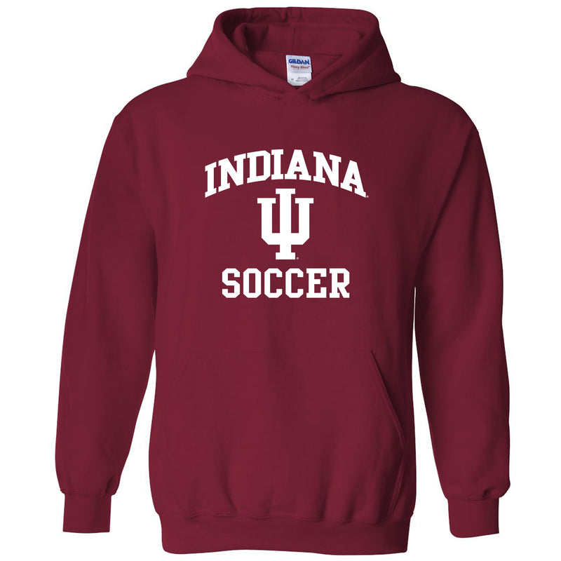 Indiana University Hoosiers Arch Logo Soccer Hoodie - Cardinal