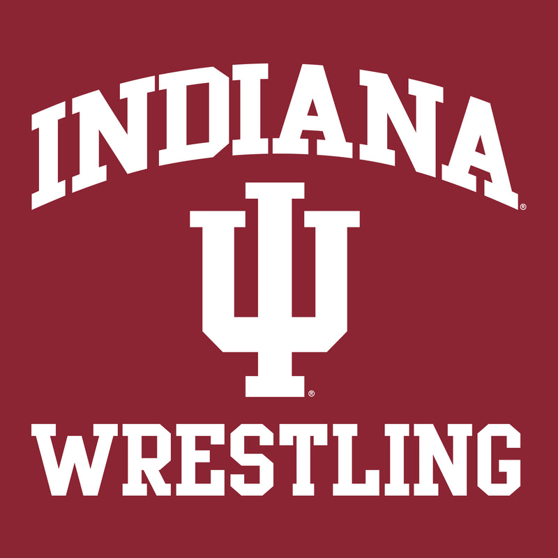 Indiana University Hoosiers Arch Logo Wrestling Short Sleeve T Shirt - Cardinal