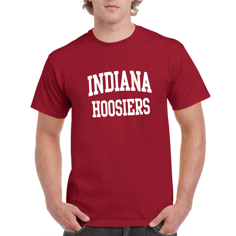 Indiana University Hoosiers Front Back Print Short Sleeve T Shirt - Cardinal