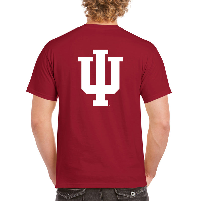 Indiana University Hoosiers Front Back Print Short Sleeve T Shirt - Cardinal