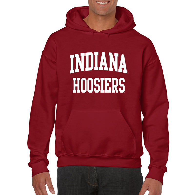 Indiana University Hoosiers Front Back Print Heavy Blend Hoodie - Cardinal