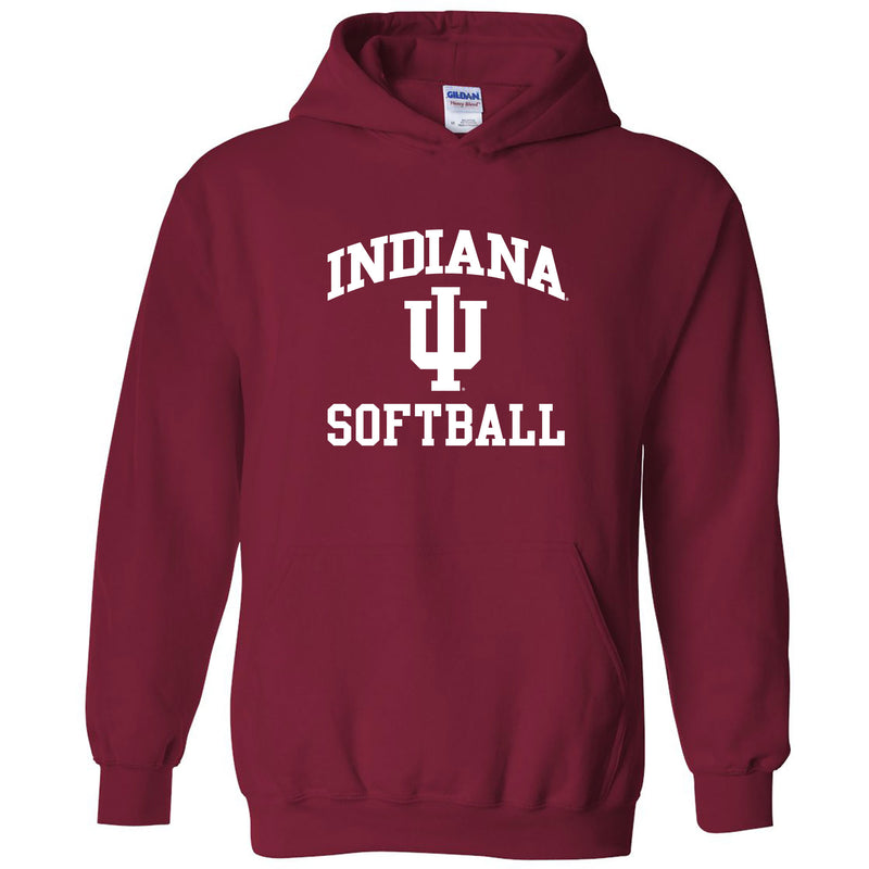 Indiana University Hoosiers Arch Logo Softball Hoodie - Cardinal