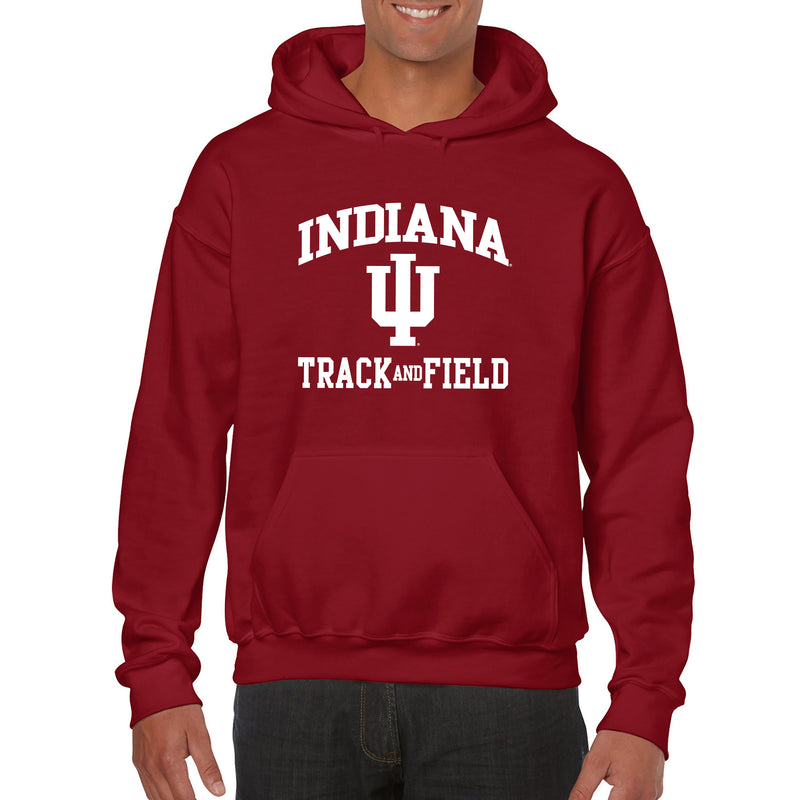Indiana University Hoosiers Arch Logo Tack & Field Hoodie - Cardinal