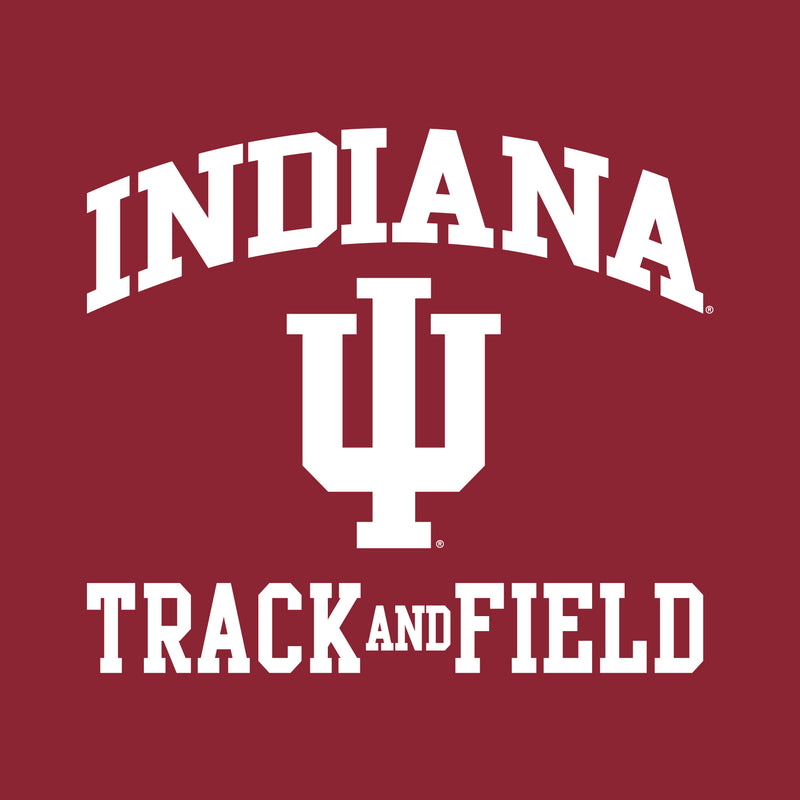 Indiana University Hoosiers Arch Logo Track & Field Short Sleeve T Shirt - Cardinal