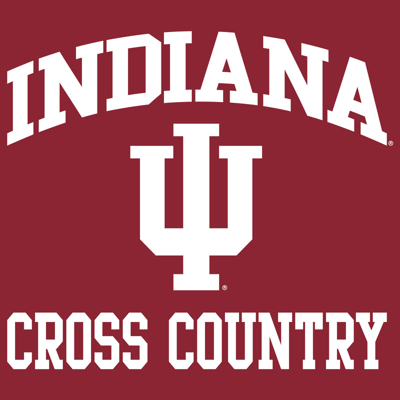 Indiana University Hoosiers Arch Logo Cross Country Long Sleeve T Shirt - Cardinal