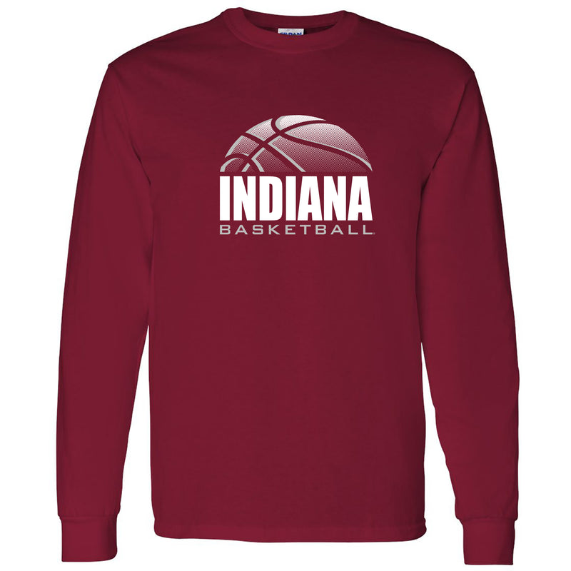 Indiana University Hoosiers Basketball Shadow Long Sleeve T-Shirt - Cardinal