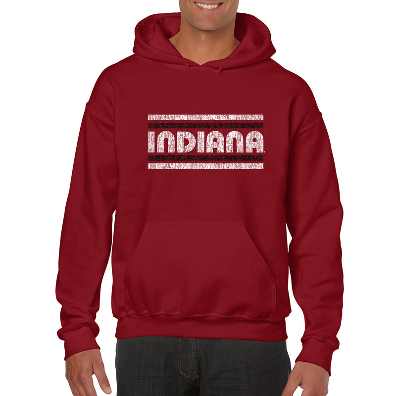 Indiana University Hoosiers Retro Underline Heavy Blend Hoodie - Cardinal