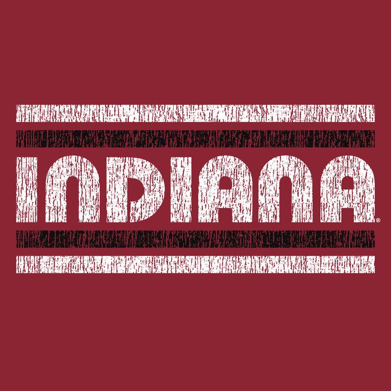 Indiana University Hoosiers Retro Underline Heavy Blend Hoodie - Cardinal