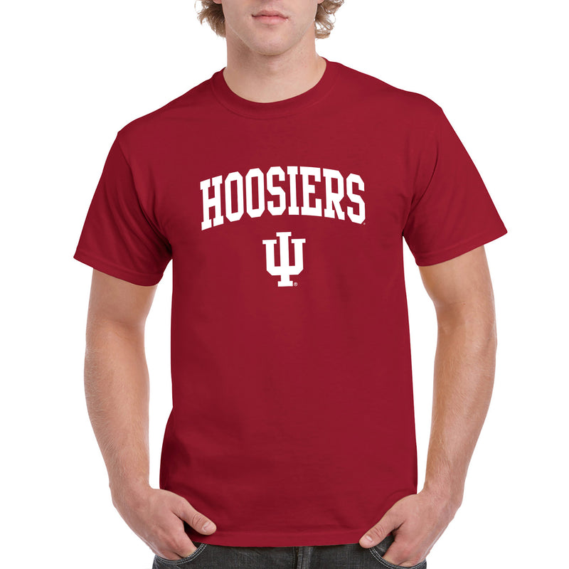 Indiana University Hoosiers Mascot Arch Logo Short Sleeve T Shirt - Cardinal