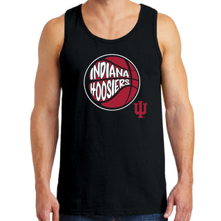 Indiana University Hoosiers Street Basketball Heavy Cotton Tank Top - Black