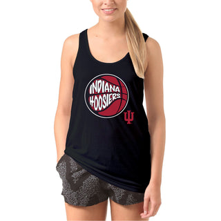 Indiana University Hoosiers Street Basketball Heavy Cotton Tank Top - Black