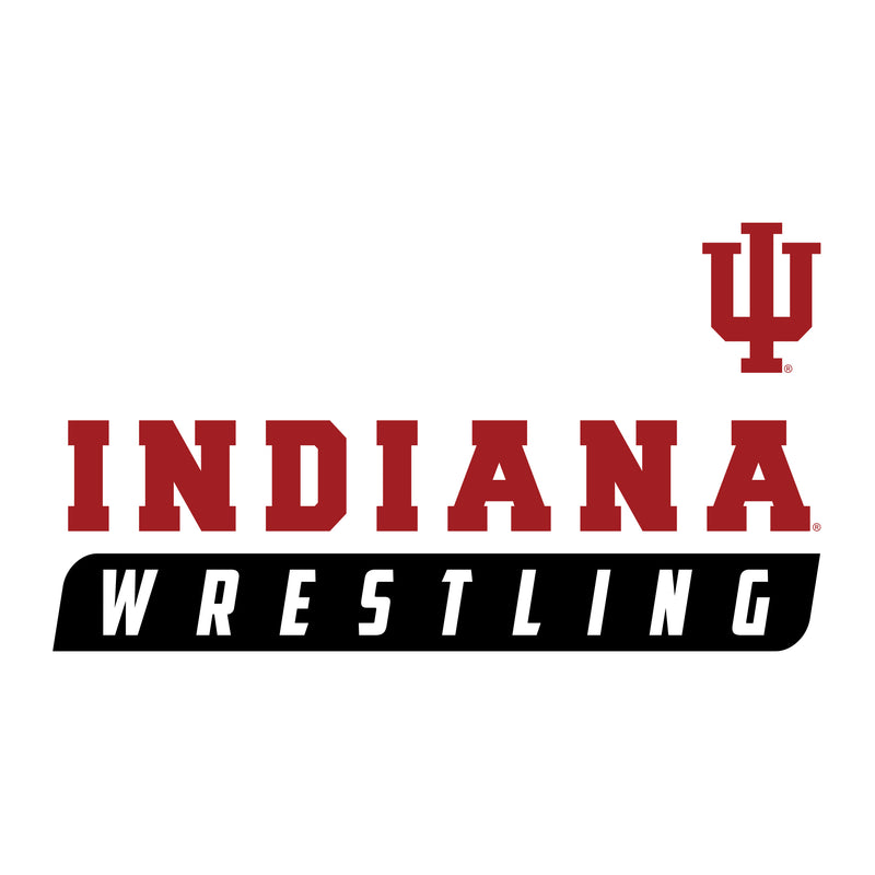 Indiana University Hoosiers Wrestling Slant Heavy Blend Hoodie - White