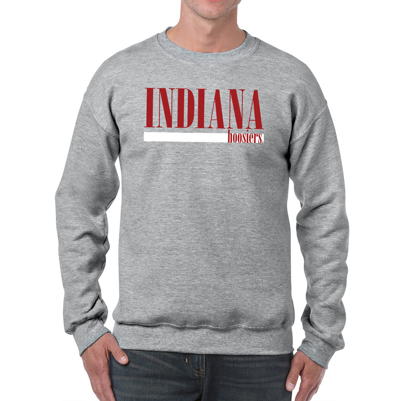 Indiana Hoosiers Boldline Crewneck Sweatshirt - Sport Grey