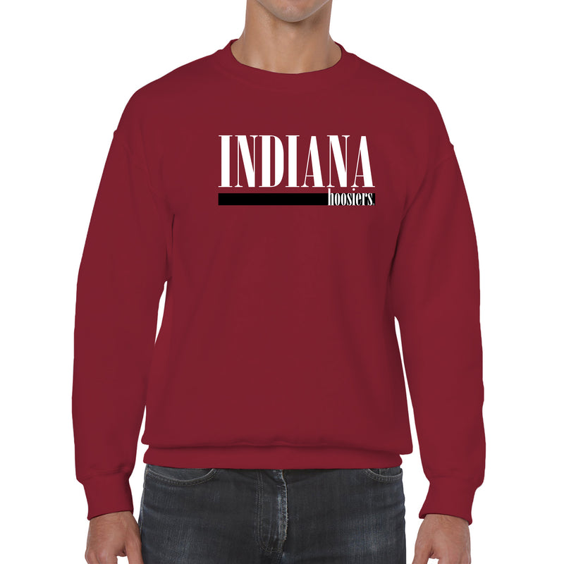 Indiana University Hoosiers Boldline Basic Cotton Crewneck Sweatshirt - Cardinal