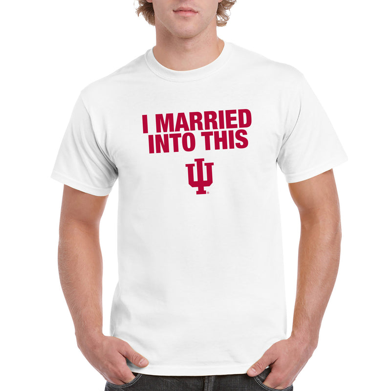 Indiana University Hoosiers I Married Into This Short Sleeve T-Shirt - White