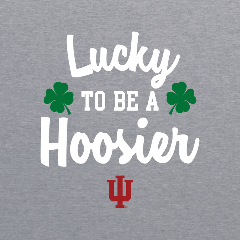 Indiana Hoosiers Lucky to be a Hoosier Triblend T Shirt - Athletic Grey