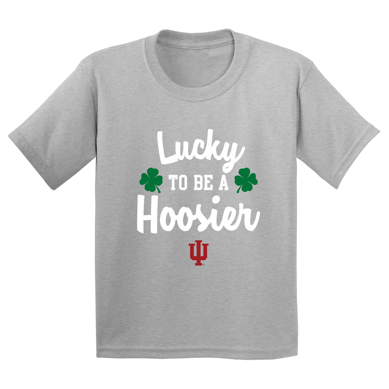 Indiana Hoosiers Lucky to be a Hoosier Youth T Shirt - Sport Grey