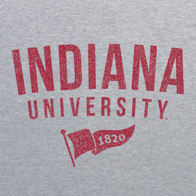 Indiana University Hoosiers 1820 Banner Canvas Short Sleeve Triblend T-Shirt - Athletic Grey
