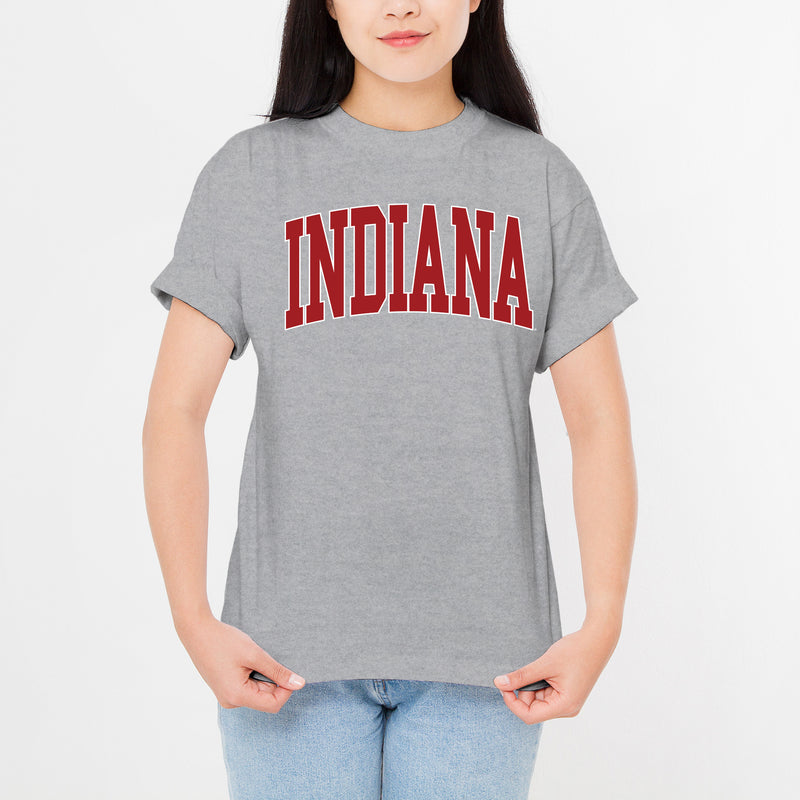 Indiana University Hoosiers Mega Arch T-Shirt - Sport Grey