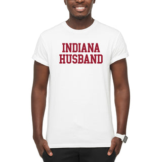 Indiana Hoosiers Basic Block Husband T Shirt - White