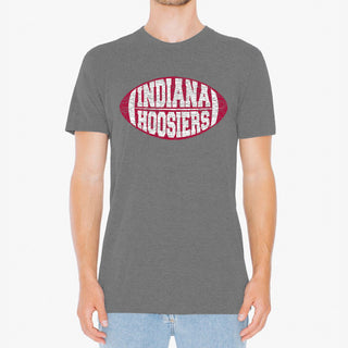 Indiana Faded Block Football - Premium Heather