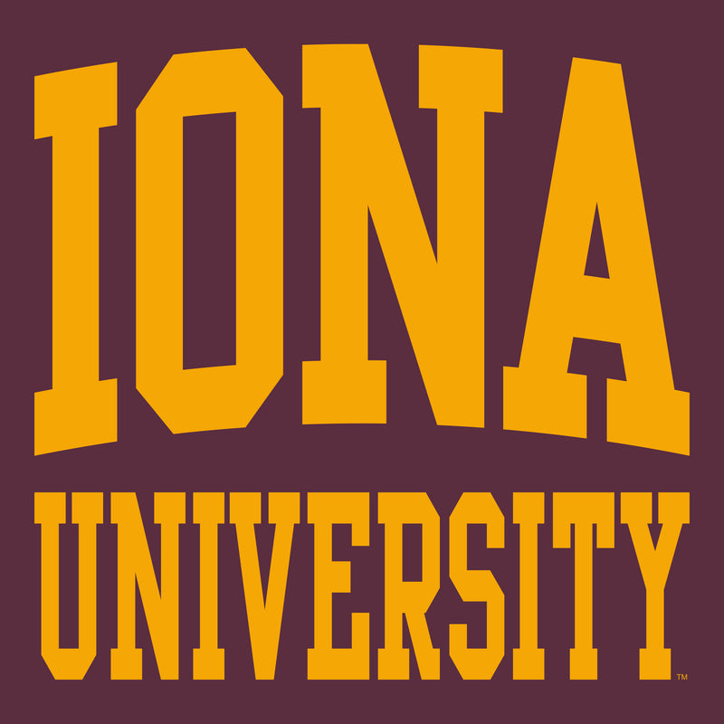 Iona University Gaels Front and Back Print Heavy Blend Hoodie - Maroon